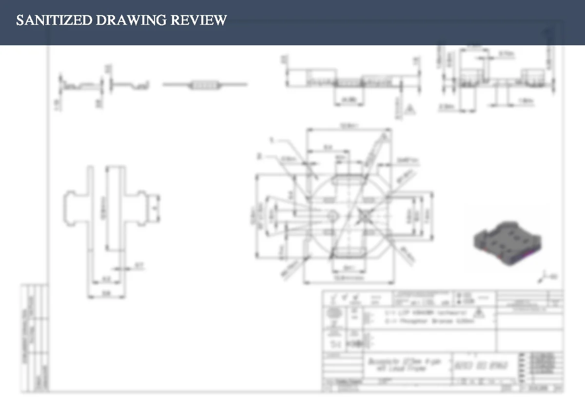 Sanitized baseplate drawing review